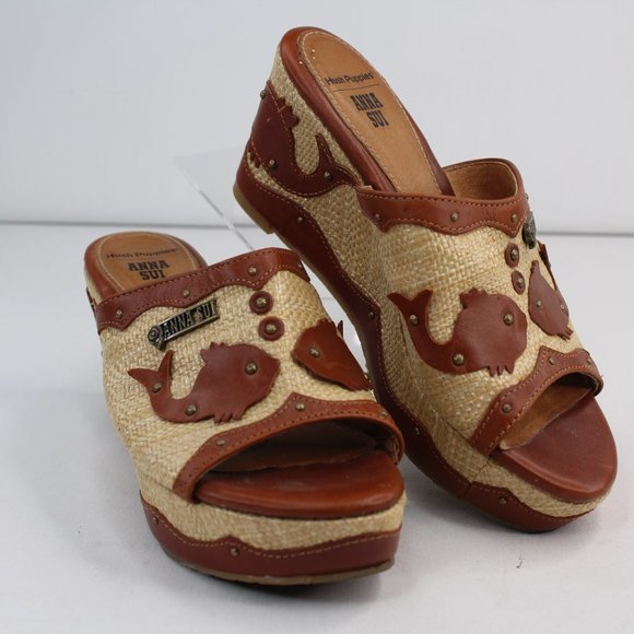 Hush Puppies by Anna Sui Kissing Fish Wedges Heels - Picture 2 of 8